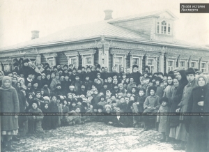 Торжественное открытие станции в селе Кашино с участием Ленина