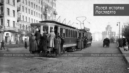 Трамвай около Красных ворот, Москва,1904 год