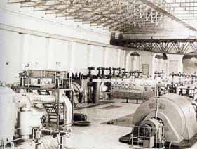  Машинный зал ГЭС-1, 1960-е годы 